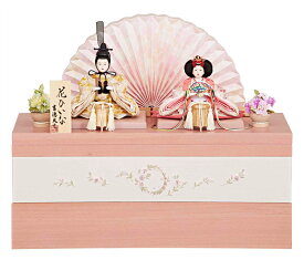 雛人形 コンパクト 吉徳大光 ひな人形 収納飾り 親王飾り 花ひいな 豆親王 LED照明付 【2026年度新作】 h083-ys-305317