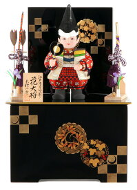 五月人形 コンパクト 一秀 子供大将飾り 武者人形 収納飾り 木目込み 木村一秀作 花大将 陣羽織 入れ目 【2026年度新作】 h075-im-012