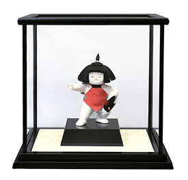 五月人形 幸一光 コンパクト 松崎人形 金太郎 武者人形 ケース飾り 四寸御所 黒塗カブセケース 【2026年度新作】 h075-koi-5502
