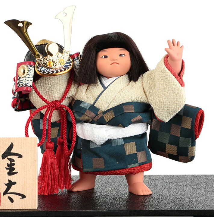 楽天市場 五月人形 幸一光 松崎人形 金太郎 武者人形 ケース飾り 五号 金太 兜 黒塗カブセケース 22年度新作 H045 Koi 5632 こだわり雛の里 甲冑の三京