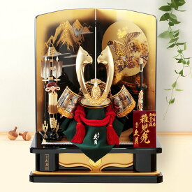 五月人形 久月 着用 兜平飾り 兜飾り 高床飾り 稚児兜 正絹黒糸縅 25号 矧ぎ合わせ鉢 丸鷹二曲屏風 【2026年度新作】 h075-k-19015