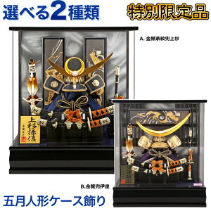 五月人形 ケース 平安義正 兜飾り ケース飾り 8号 アクリルケース 二段親子太刀 プレミアム 【2026年度新作 五月人形】【選べる2種類】 h295-se-yk143-283