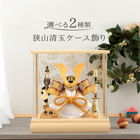 五月人形 伊達政宗 コンパクト 兜飾り 兜ケース飾り 5号 小紋柄背景 アクリルケース 【2026年度新作】【選べる2種類】 h065-sg-5-20-g-bl