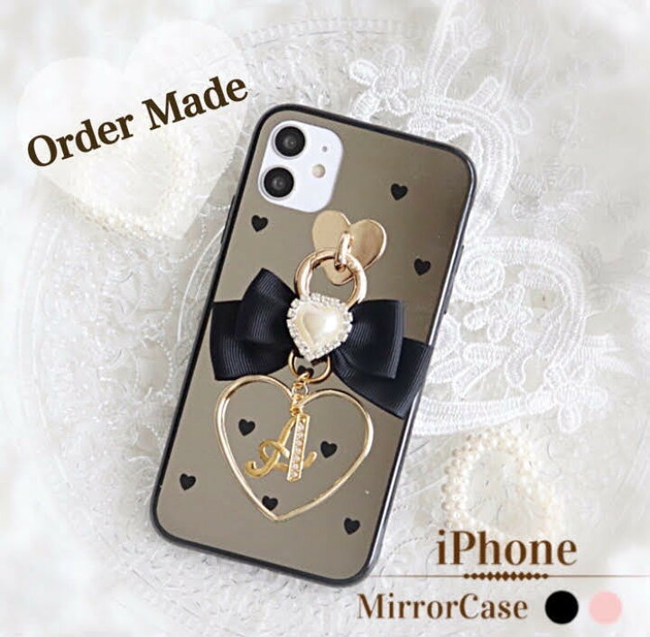 楽天市場】プチリボン ハートフープ ミラーケース iphoneケース 