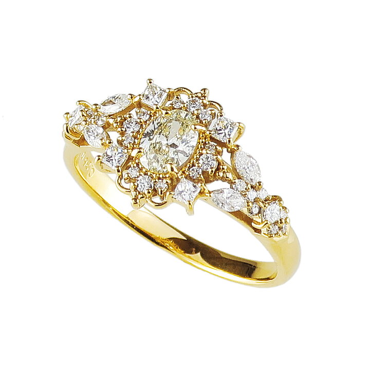 楽天市場】K18 YG ダイヤモンド センター石 0.25ctUP 脇石 0.35ct 