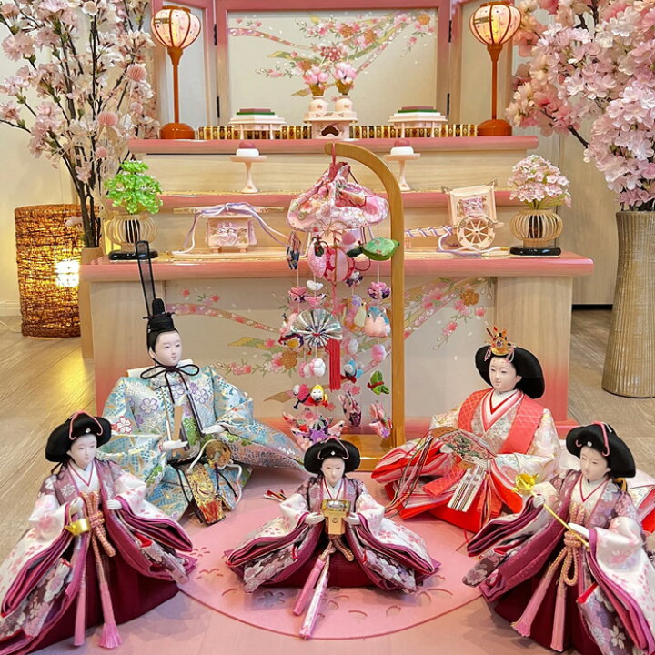 新品同様極上品30万円☆優雅な雛人形3段飾り女の子ひな祭り☆祝い 