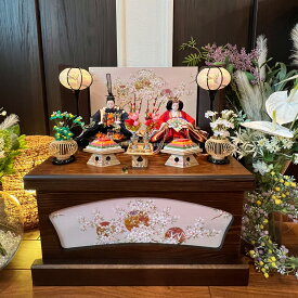 コンパクト 夢桜雛 おしゃれ インテリア 雛人形 お雛さま お雛さん ひな人形 小さい 小さな 小さめ ミニ かわいい 可愛い カワイイ 桃の節句 工房 【 送料無料 】モダン 国産木材