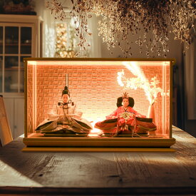 雛人形 コンパクト ケース飾り ケース飾り 春日雛 お雛様 おしゃれ 国産木材