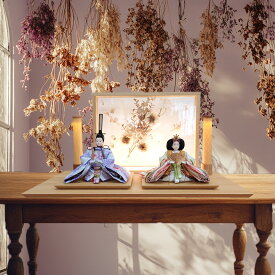 おしゃれモダン 【Flower Girl Belle 咲菜(さな)雛】60cm｜ 雛人形｜今どきのひな人形 おひなさま｜LED照明屏風！｜可愛い｜ライトアップ アクリルお花の屏風