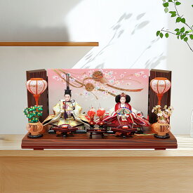 【 孫のために贈りたいギフトという 雛人形】【 親王飾 凛華雛】 コンパクト コンパクト飾り ひな人形 お雛さん 雛様 ひなさま ひな様 雛さま 親王飾り 小さい メーカー ブランド 通販 購入【 送料無料 】 国産木材