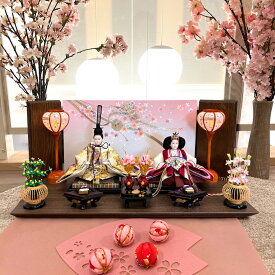 【 孫のために贈りたいギフトという 雛人形】【 親王飾 凛華雛】 コンパクト コンパクト飾り ひな人形 お雛さん 雛様 ひなさま ひな様 雛さま 親王飾り 小さい メーカー ブランド 通販 購入【 送料無料 】 国産木材