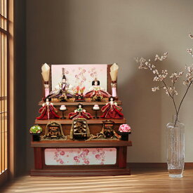 【 雛人形 三段飾り 結芽花雛】【 おしゃれ が、桁外れ 人気 が違う。 】 段飾り ひな人形 おひなさま 初節句 桃の節句 新作 女の子 お雛様 五人 5人 三段 3段 5人飾り 【 送料無料 】 国産木材