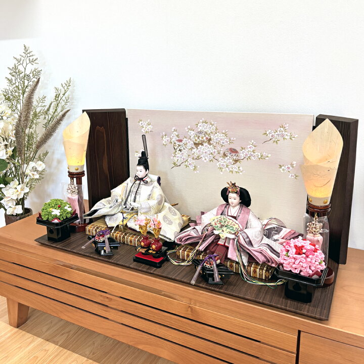 楽天市場】お雛様 おしゃれ 最高級 上品 【 平飾り 小雪雛 】 限定作品 