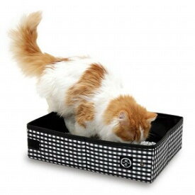 ＼楽天スーパーSALE／ポータブル トイレ 【 ブラック 】【 猫壱 猫 トイレ 持ち運び ポータブル 折り畳み 防水布 水洗い 緊急時 簡易トイレ 】＜屋外＞緊急時の備えとして（同行避難対応）