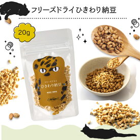 ＼ LINE登録で300円クーポン ／【20g】【 メール便 】ドットにゃん フリーズドライひきわり納豆（猫 おやつ 国産 無添加 キャット 猫）