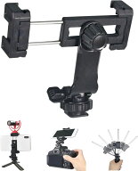 スマートフォン ホルダー 三脚 一脚 用 マウント 1/4インチ ネジ ホットシュー スタンド アダプター 360…