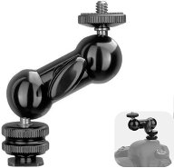 シューマウント アダプタ付き ダブル ボールヘッド 1/4インチ ネジ 360°回転 マジックアーム 固定 延長…