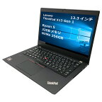 中古パソコン【1年保証】Lenovo ThinkPad X13 Gen 1/Ryzen 5 4650U 2.10GHz/メモリ32GB/SSD (NVMe)256GB/無線LAN/【windows10 Home】【ノートパソコン】【今ならWPS Office付き】【送料無料】【MAR】【中古】