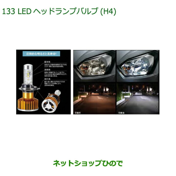 楽天市場】純正部品ダイハツ ミラ イースLEDヘッドランプバルブ(H4 