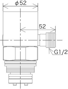 KVKシングルレバー式混合栓用分岐金具KM5021T・KM5031(T)用【KVK専用】ZK5021PN