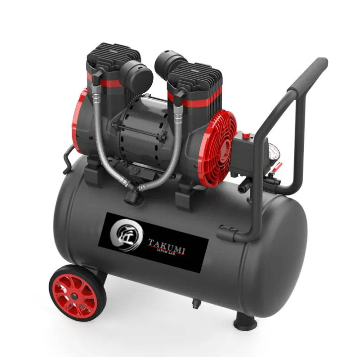 楽天市場】超静音 高回転モーター搭載 オイルレスコンプレッサー40L  