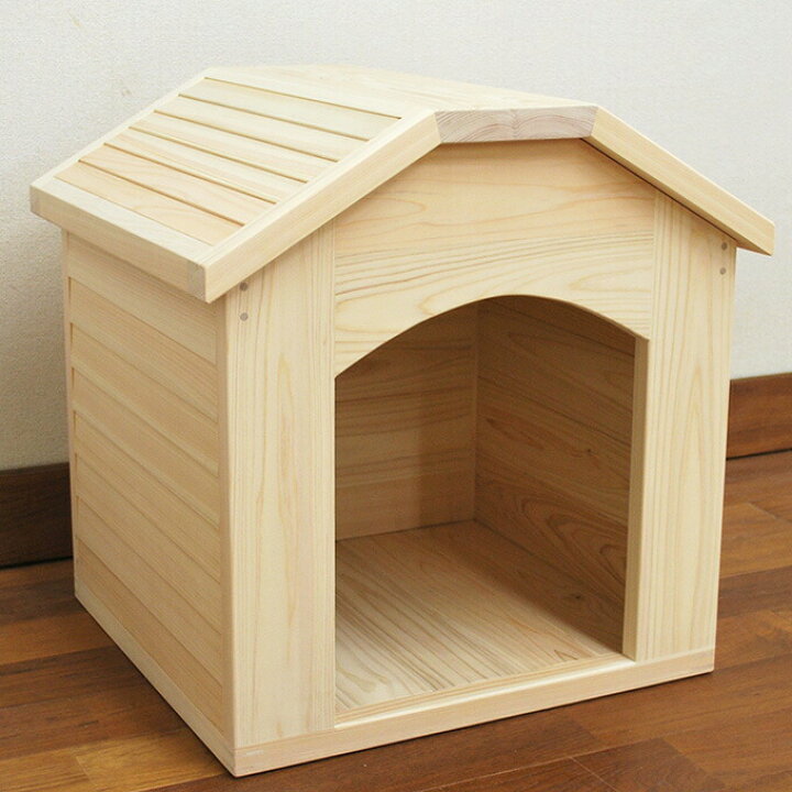 楽天市場】ひのき家具専門店の無垢ひのき犬小屋 中型犬用 : ひのき家具 
