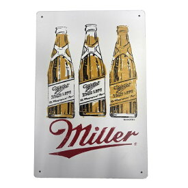 ティンサイン ミラービール アメリカのビールブランド Miller 約30.0cm×20.0cm ブリキ看板 【ネコポス発送】