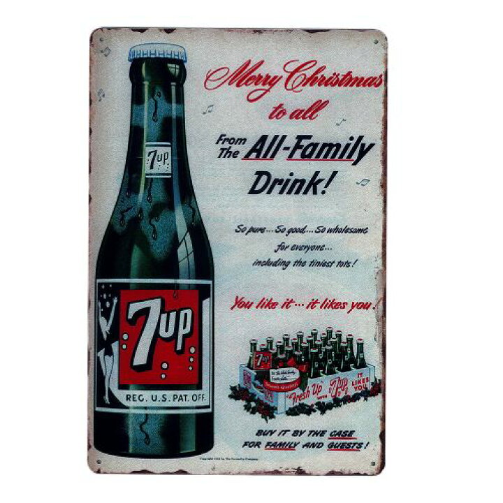 楽天市場】ティンサイン 7UP セブンアップ The All Family Drink 約 