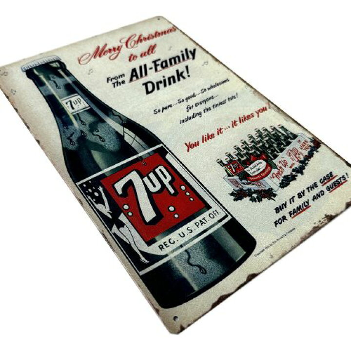 楽天市場】ティンサイン 7UP セブンアップ The All Family Drink 約 