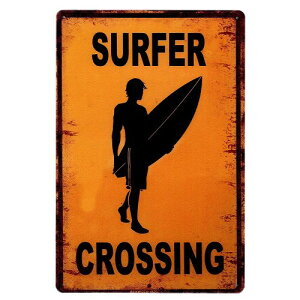 �e�B���T�C�� �T�[�t�@�[���ʂ�܂� SURFER CROSSING ��30.0cm×20.0cm �u���L�Ŕ� �y�l�R�|�X�����z