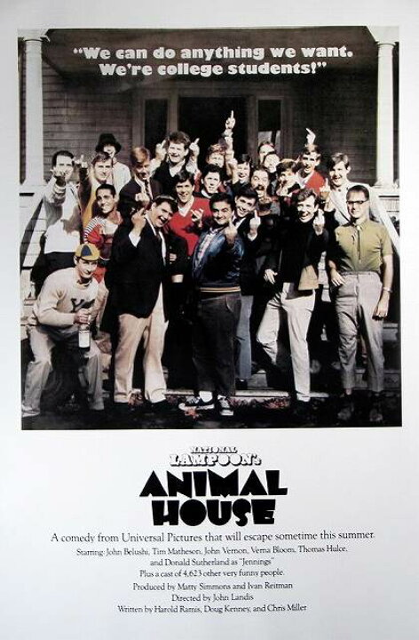 楽天市場 アニマル ハウス 映画ポスター Animal House フレーム付 美術工芸の檜屋