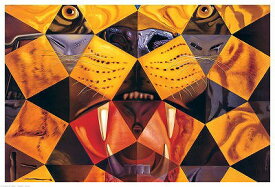 サルバドール ダリ作品 TIGER ポスター 軽量アルミ製フィットフレーム付 91.5×61cm サルバドールダリ作品