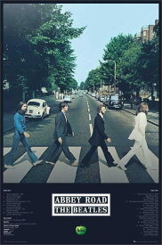 ビートルズ アビイ・ロード ポスター 軽量アルミ製フィットフレーム付 91.5×61cm Abbey Road Tracks
