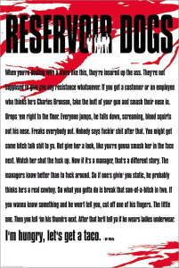 U{AhbOX f|X^[t[Ȃ 91.5×61cm RESERVOIR DOGS