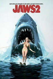 ジョーズ2 映画ポスター JAWS2 スティーブン スピルバーグ監督 軽量アルミ製フィットフレーム付 91.5×61cm スティーブンスピルバーグ