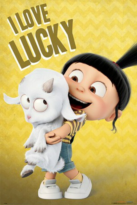 楽天市場 怪盗グルーのミニオン大脱走 I Love Lucky ポスター フレーム付 美術工芸の檜屋