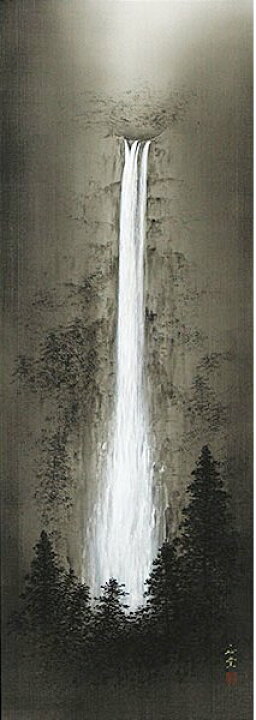 楽天市場】山水画・滝の掛け軸 瀑聲 美濃正堂作品 高級桐箱付 : 美術 