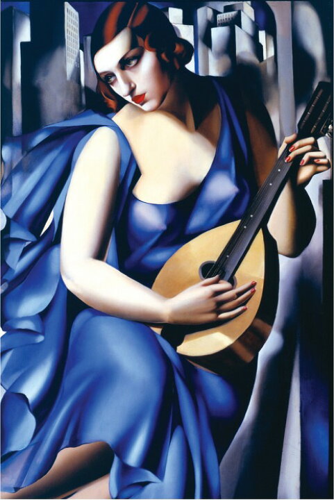 楽天市場】タマラ ド レンピッカ作品 Woman Blue Guitar アート 