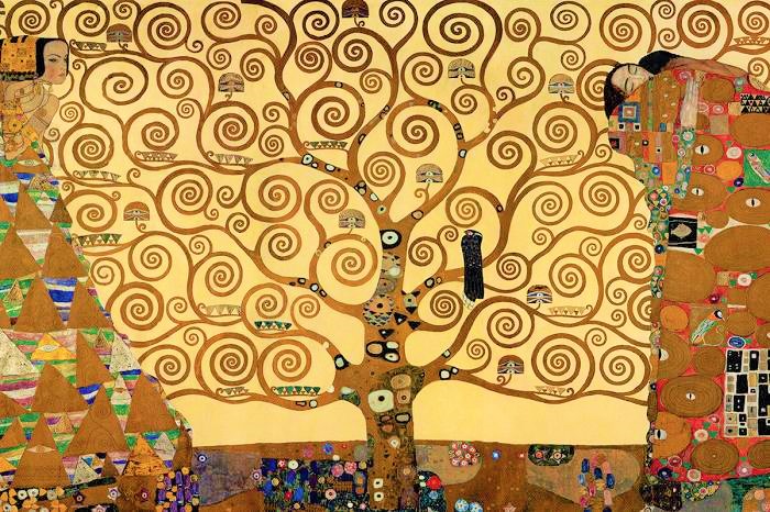 グスタフ クリムト 生命の樹 ツリー オブ ライフ アートポスター 軽量アルミフレーム付 91.5×61cm ツリーオブライフ | 美術工芸の檜屋