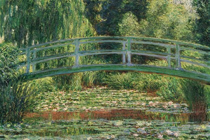 Claude Monet 受注生産品 クロード 返品交換不可 モネ作品 アートポスター 睡蓮の池と日本の橋 アートフレーム付