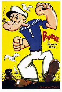 �|�p�C �|�X�^�[ �V�A�^�[�T�C�Y �t���[���Ȃ� 101.6×68.6cm POPEYE THE SAILOR MAN