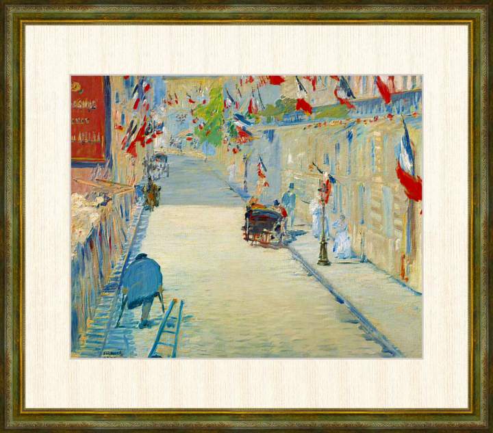 Edouard Manet 1832-1883 旗で飾られたミニエ街 エドゥアール 高精細巧芸画 額装作品 F8サイズ 【SALE／95%OFF】 マネ作品 10周年記念イベントが
