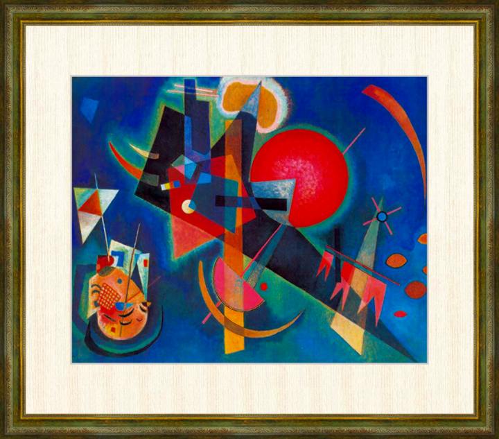 Kandinsky 1866-1944 イン 本命ギフト ブルー ワシリー メーカー再生品 カンディンスキー作品 額装作品 F8サイズ 高精細巧芸画