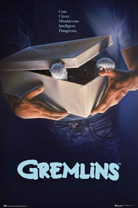 楽天市場】グレムリン 映画ポスター 木製アートフレーム付 GREMLINS  