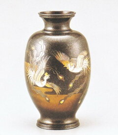 花瓶 高岡銅器の銅製花瓶 鳳祥 鳳凰12号 高岡銅器 送料無料