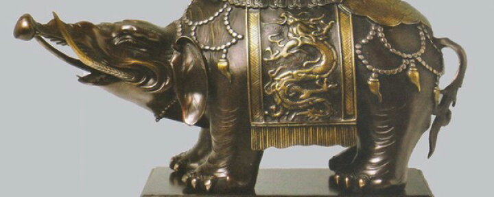 楽天市場】明治の秀作復元 高岡銅器作品 香炉 象塔香炉 左向き 正晴 