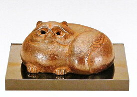たぬきの置物 壷香炉 津田永寿作品 桐箱付 たぬきの置物 高岡銅器