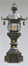神社仏閣の燈籠 六角型 台燈籠 一対 80号 高岡銅器の神仏具