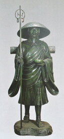 弘法大師の銅像 弘法大師像50号 高さ150cm 般若純一郎作品 高岡銅器の神仏具