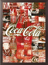 コカ・コーラ Coca-Cola-patchwork ポスター 木製アートフレーム付 91.5×61cm